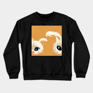 Cute Cat pattern 47 regular grid Crewneck Sweatshirt